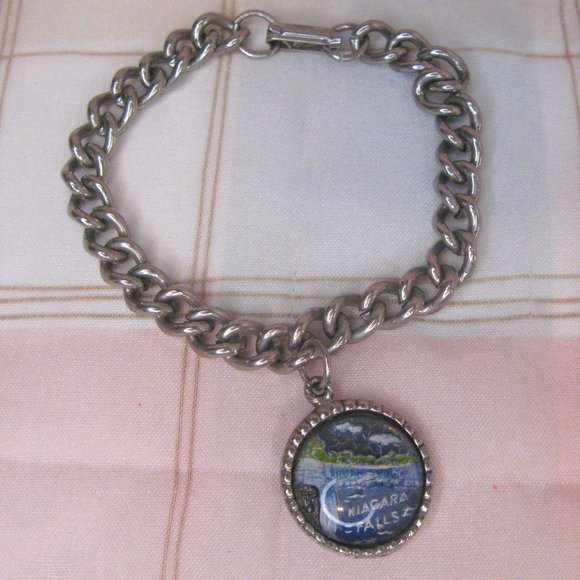 アクセサリー OLD NIAGARA SOUVENIR ID BRACELET C1950s Vintage Niagara Falls Souvenir Bracelet - Etsy